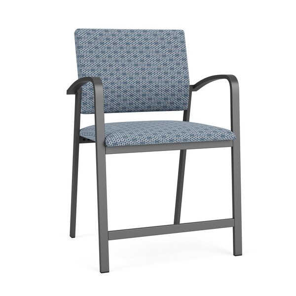Lesro Newport Wide Hip Chair Metal Frame, Charcoal, RS Rain Song Upholstery NP1261 - main